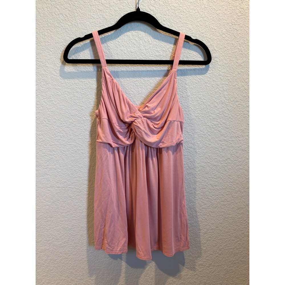 Soma Pink Knit Twist Front Tank Top‎ Camisole Women's Medium
